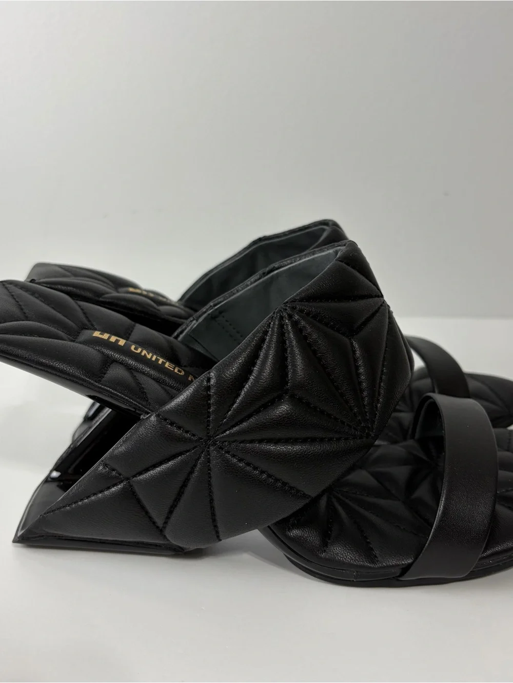 United Nude Sandals  - Loop Hi Puffy Black Leather Sandals Shoes New  Size 41